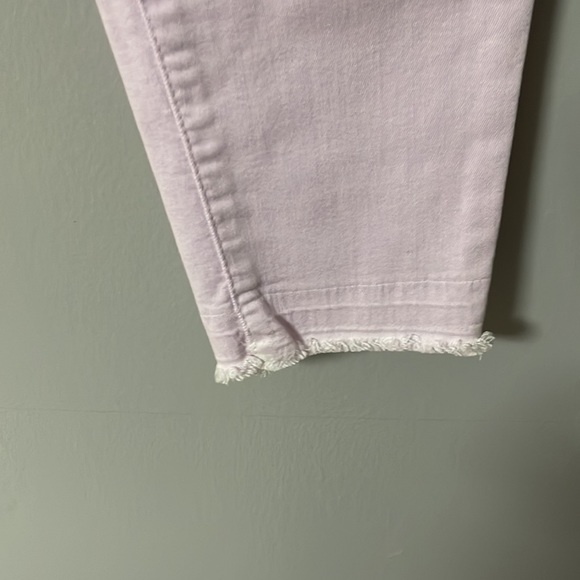Rare, Like New! For All Mankind- Baby Pink Skinny Jeans with Distress hem - Picture 3 of 10